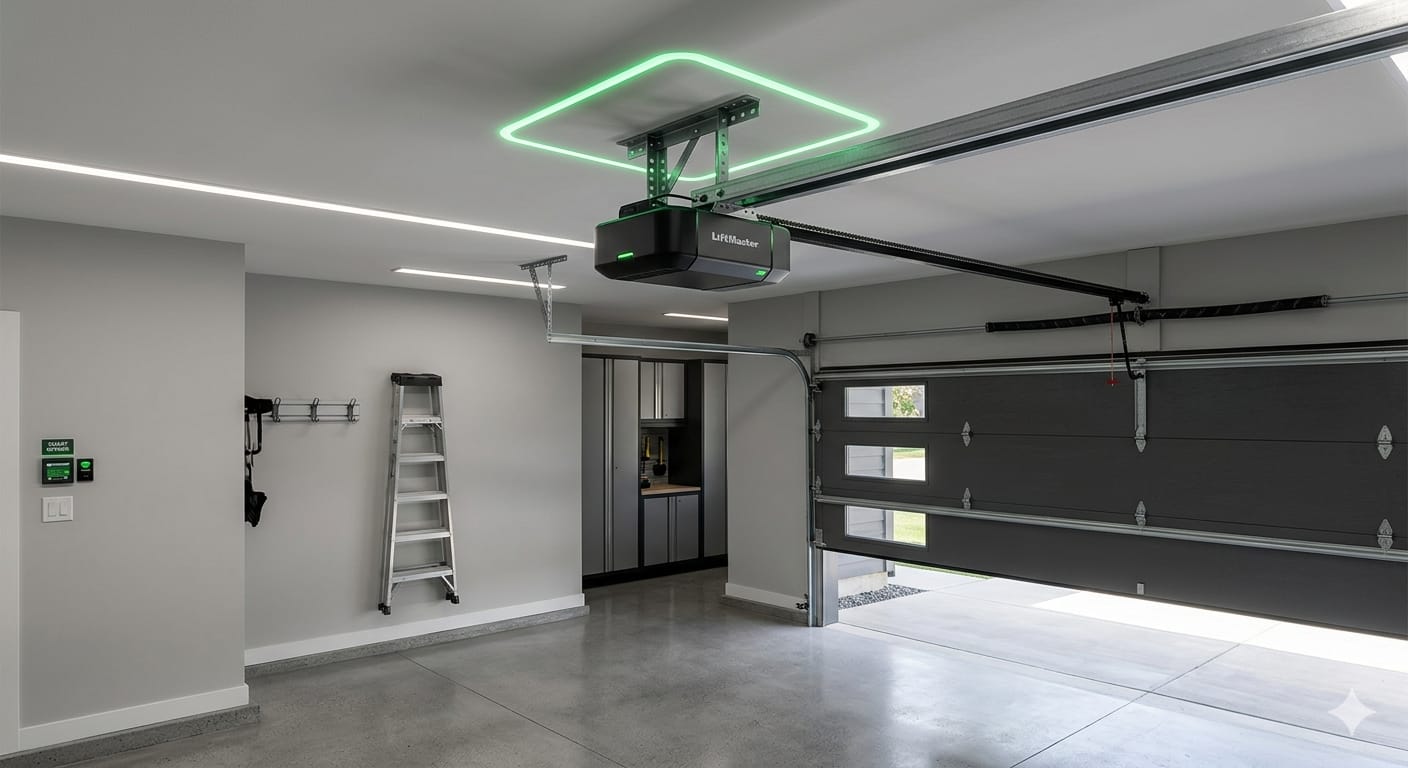 Garage Door Technician Working